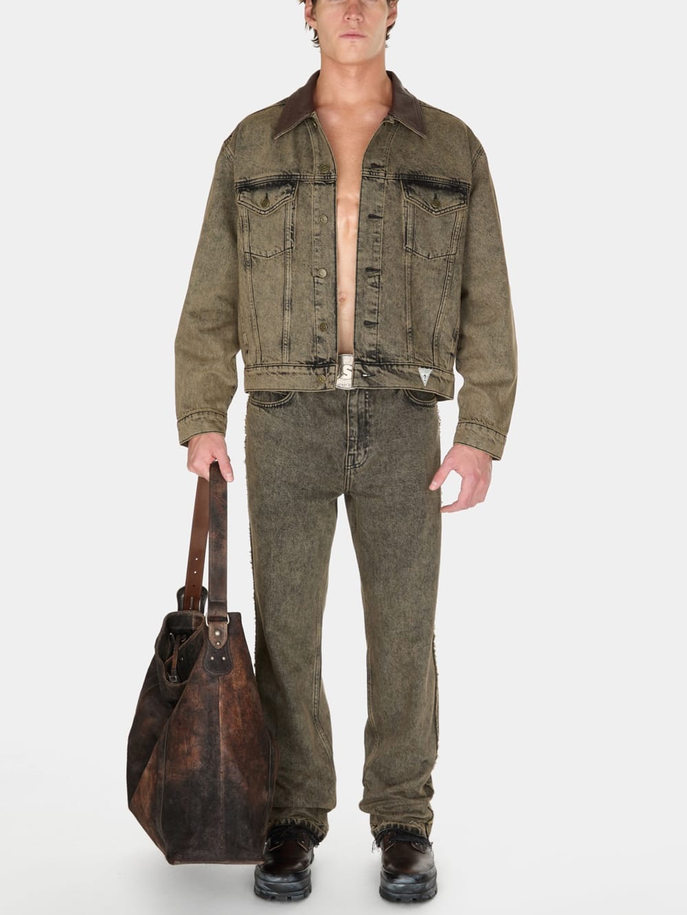 tinted denim trucker jacket - Image 6