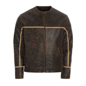 crackle leather jacket