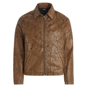 peeled denim jacket