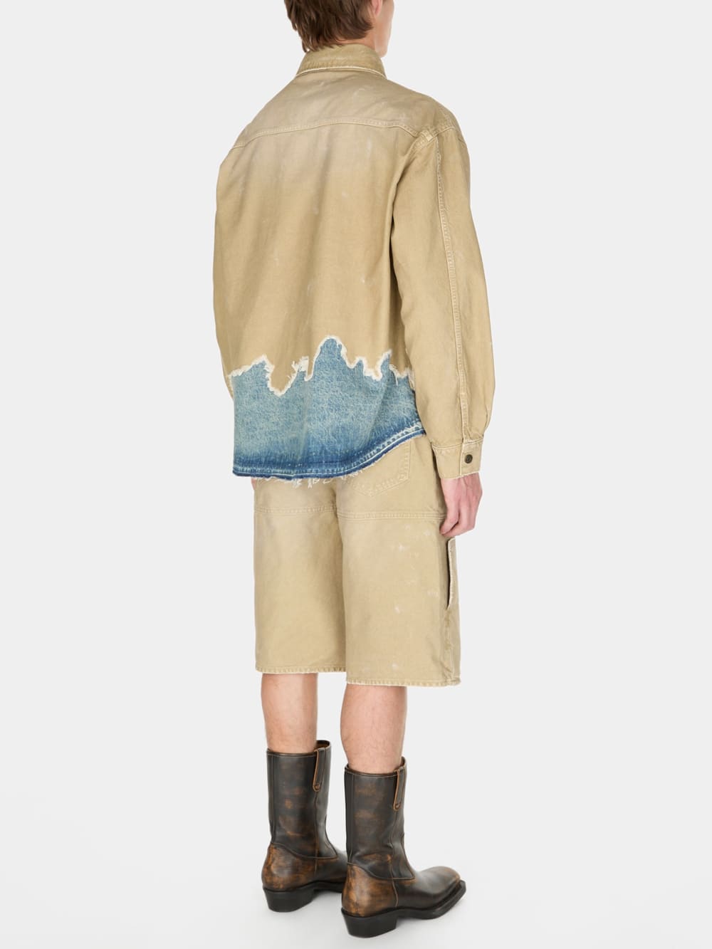 distressed canvas shirt jacket - Image 4