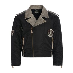 nylon moto jacket