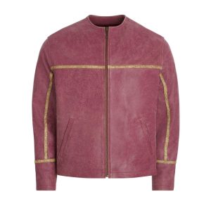 crackle leather jacket