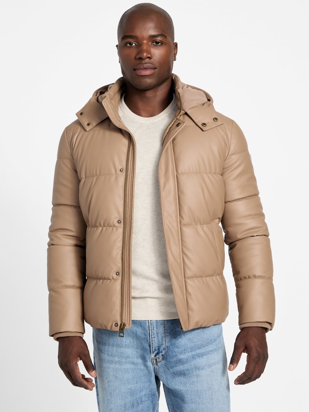 Eco Faux-Leather Puffer Jacket - Image 6