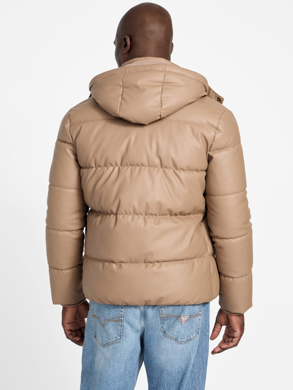 Eco Faux-Leather Puffer Jacket - Image 7