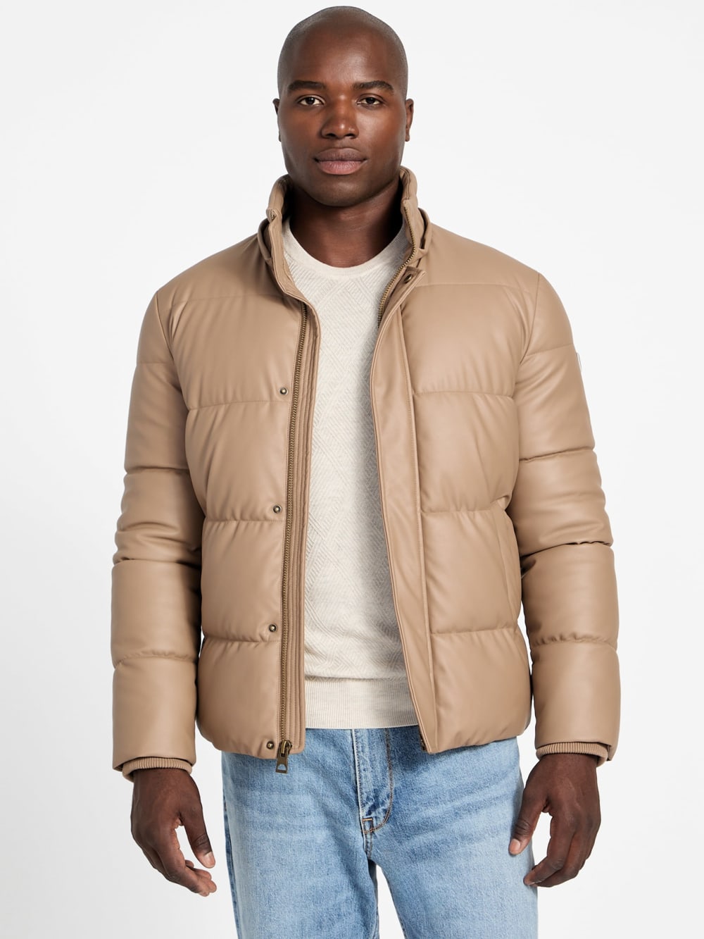 Eco Faux-Leather Puffer Jacket - Image 8