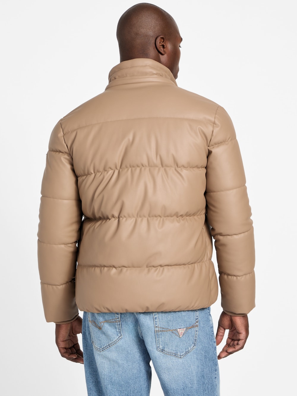 Eco Faux-Leather Puffer Jacket - Image 9