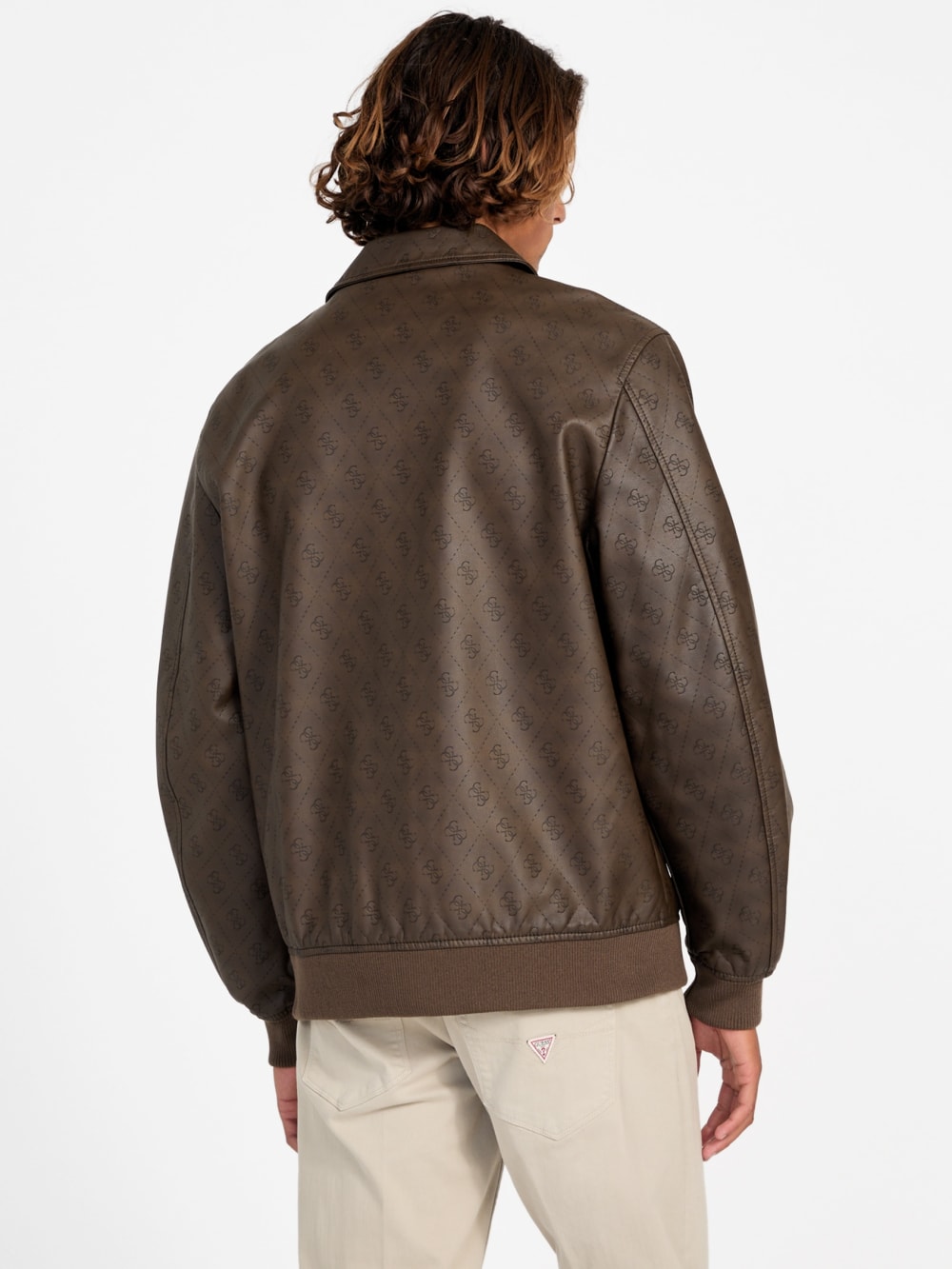 Monogram Faux-Leather Aviator Jacket - Image 4