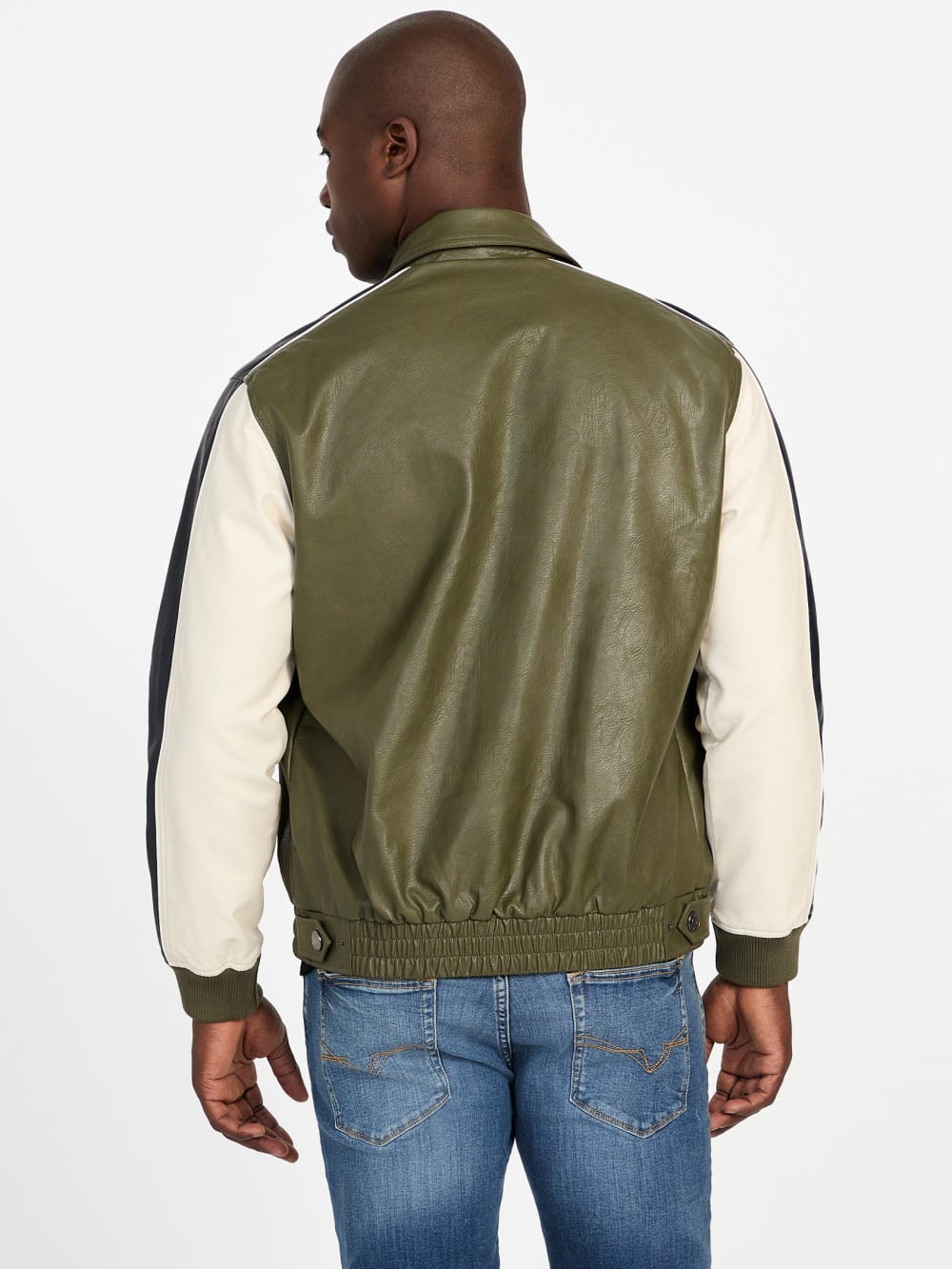 Color-Block Faux-Leather Jacket - Image 4