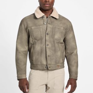 Andy Faux-Suede and Sherpa Trucker Jacket