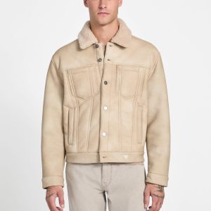 Andy Faux-Suede and Sherpa Trucker Jacket