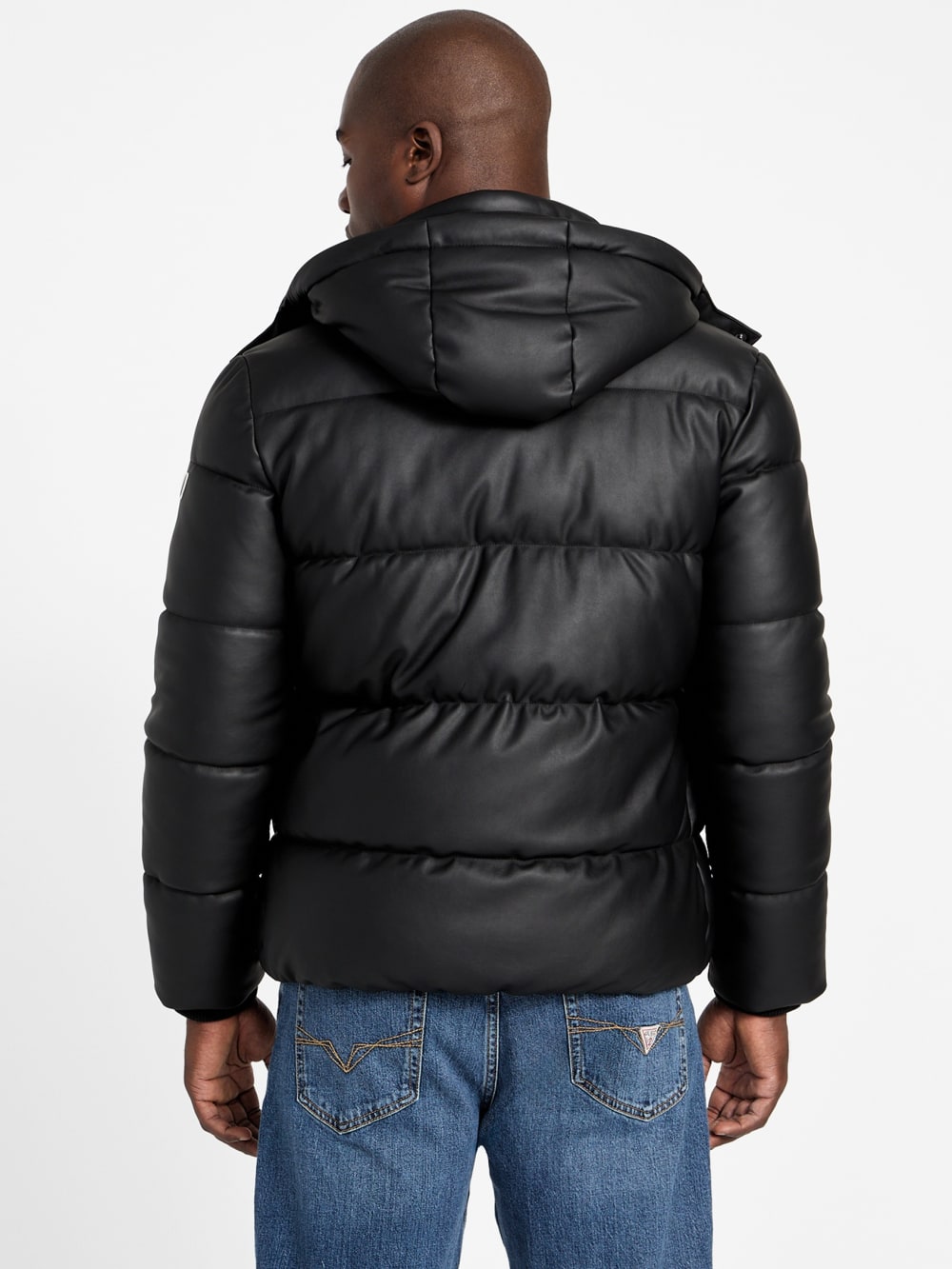 Eco Faux-Leather Puffer Jacket - Image 7