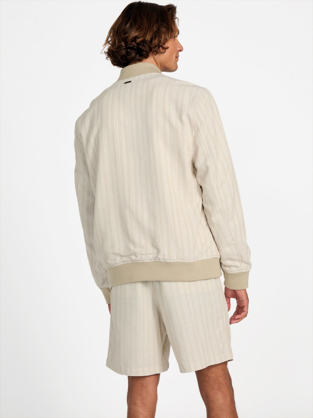 Eco Fletcher Striped Linen Flight Jacket - Image 4