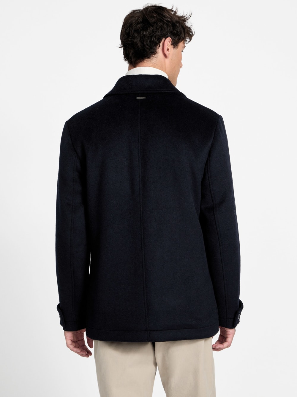 Eco Double-Breasted Wool-Blend Peacoat - Image 4