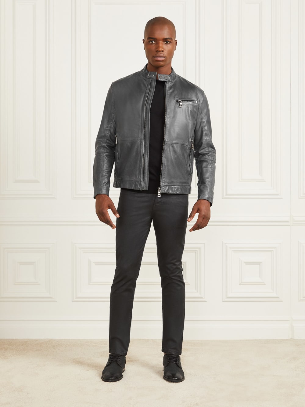 Leather Biker Jacket - Image 3