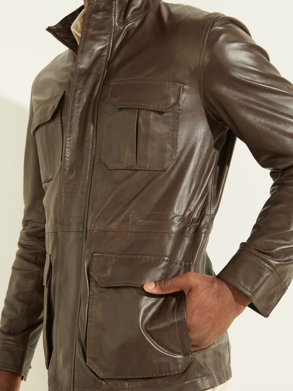 Leather Field Jacket - Image 3