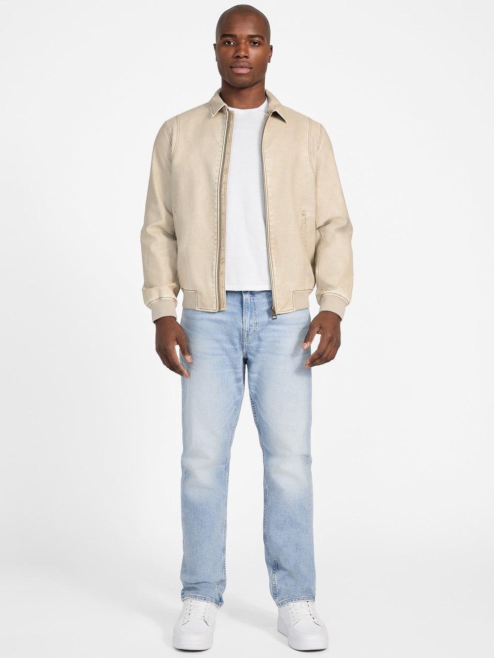 Faux-Leather Aviator Jacket - Image 2