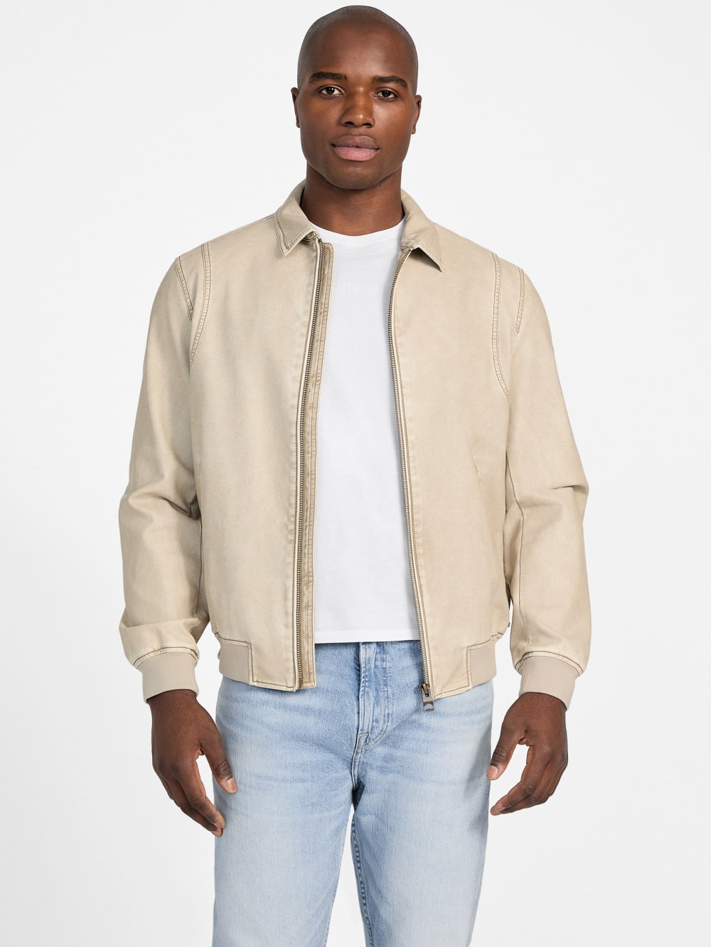Faux-Leather Aviator Jacket - Image 4