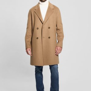 Wool-Blend Double-Breasted Coat