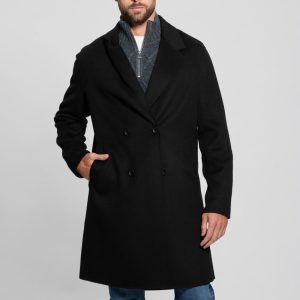 Wool-Blend Double-Breasted Coat