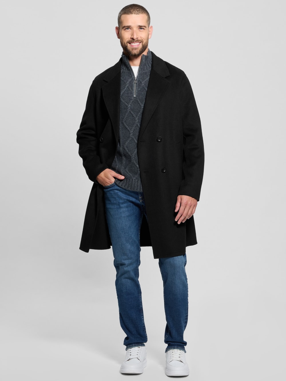 Wool-Blend Double-Breasted Coat - Image 2
