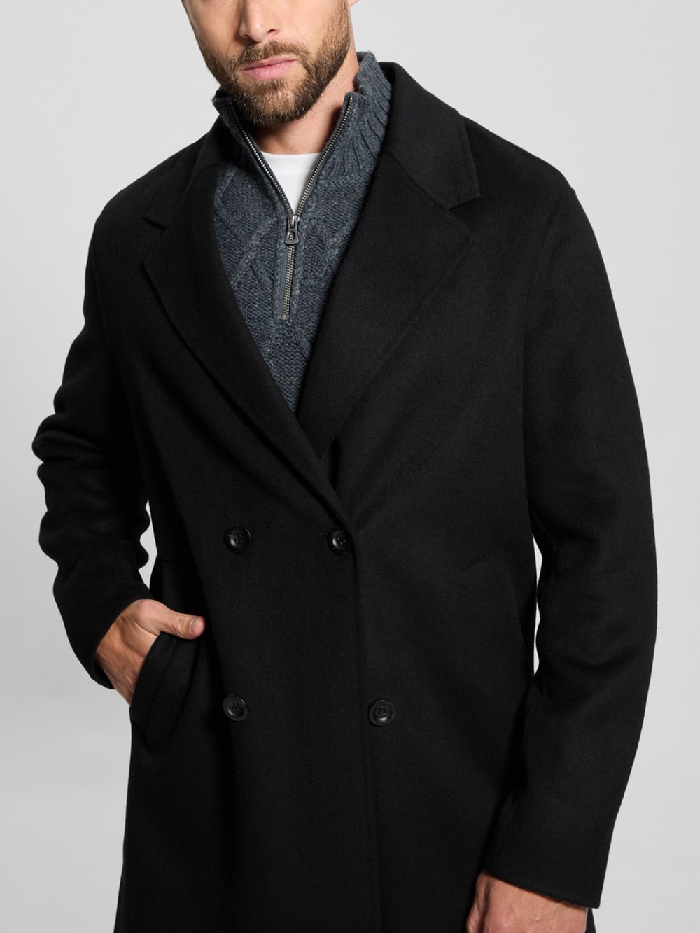 Wool-Blend Double-Breasted Coat - Image 3
