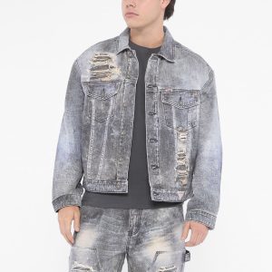 GUESS Originals Printed Trucker Denim Jacket