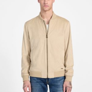 Eco Faux-Suede Flight Jacket