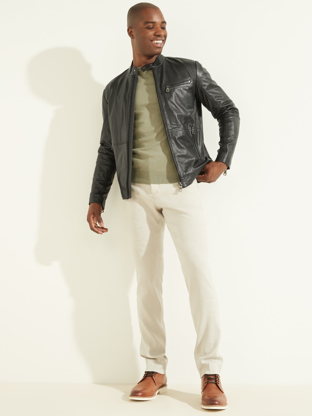 Leather Biker Jacket - Image 2