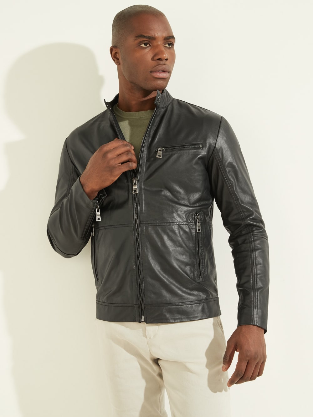 Leather Biker Jacket - Image 5