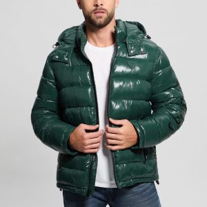 Shiny Hooded Puffer Jacket
