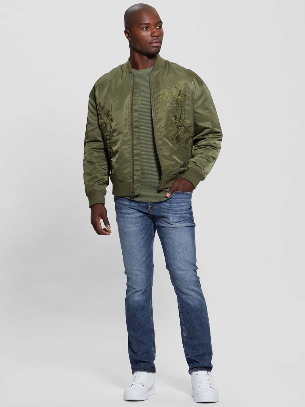 Ace Satin Hawk Flight Jacket - Image 2