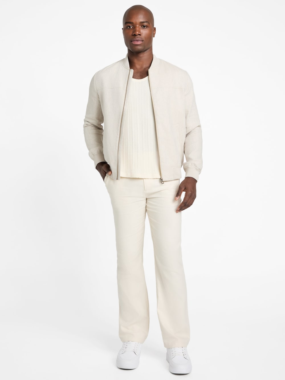 Eco Herringbone Flight Jacket - Image 2