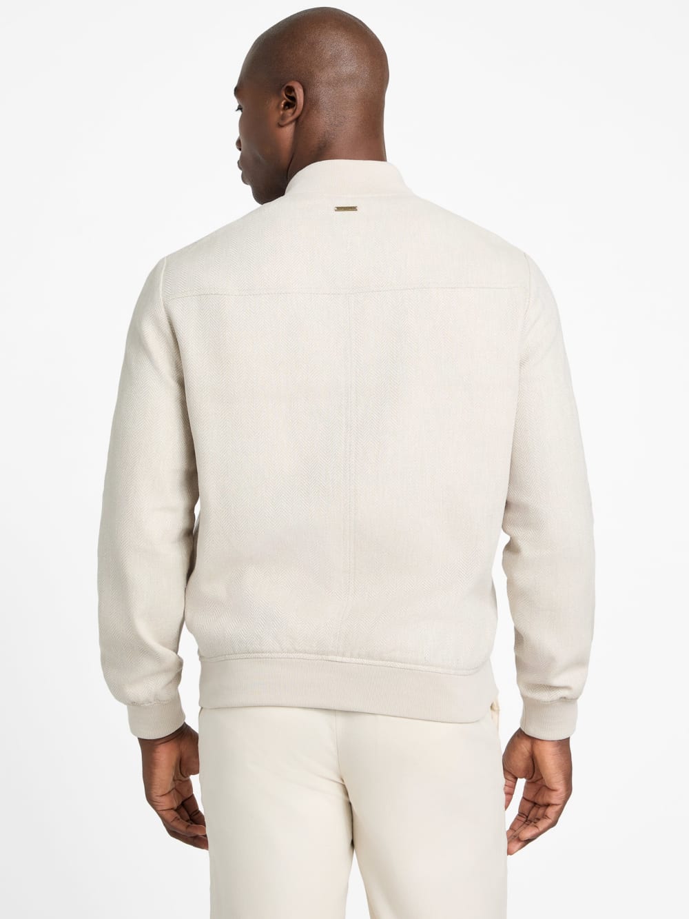 Eco Herringbone Flight Jacket - Image 4