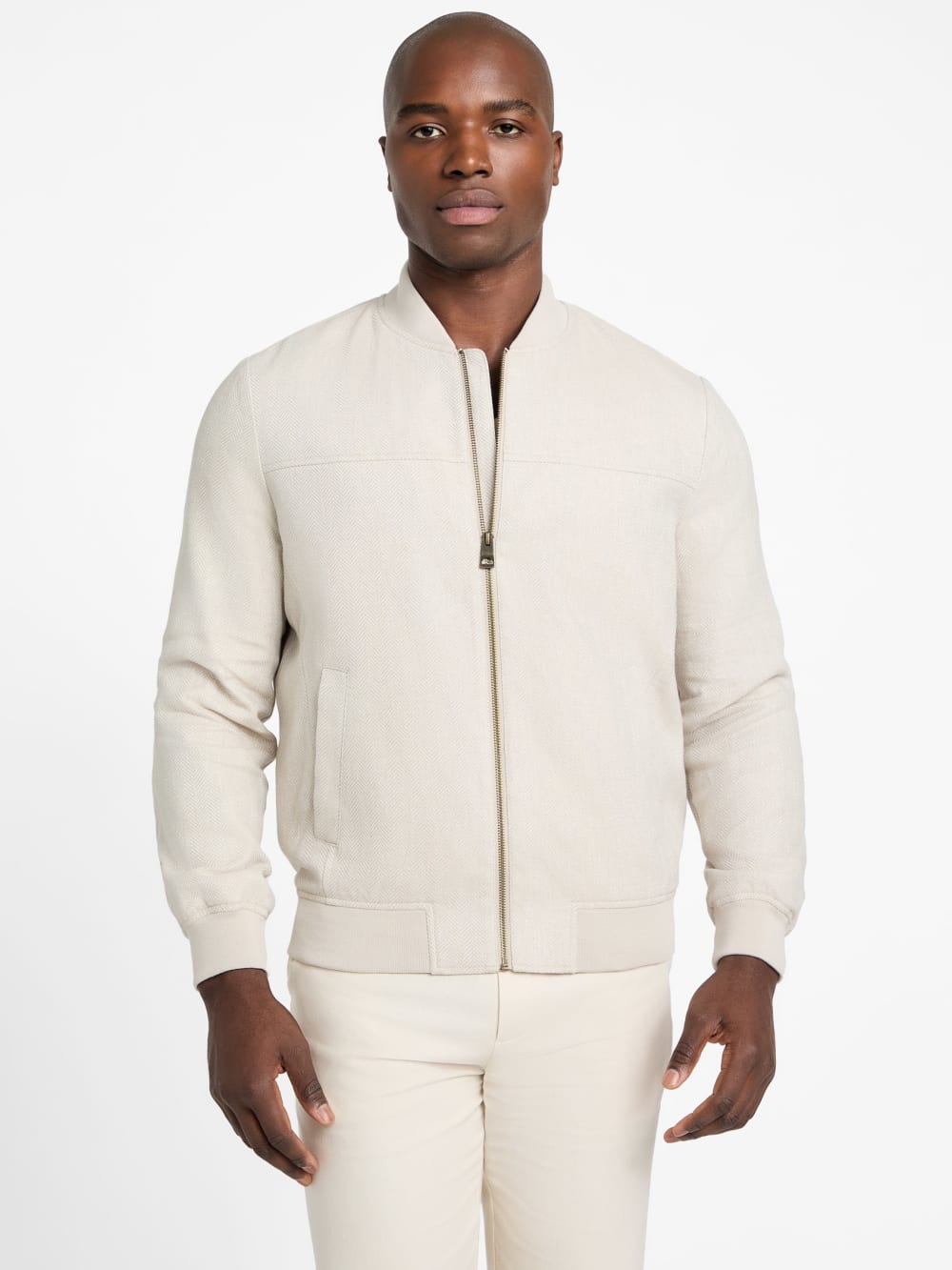 Eco Herringbone Flight Jacket - Image 5