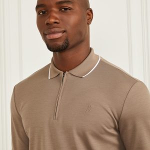 Long-Sleeve Zip Polo