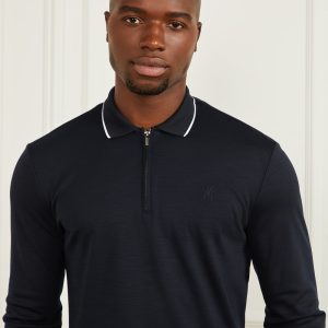 Long-Sleeve Zip Polo