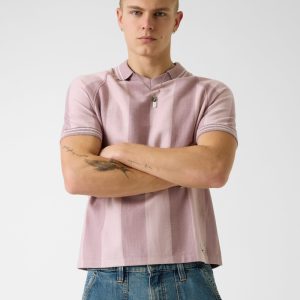 Striped polo shirt