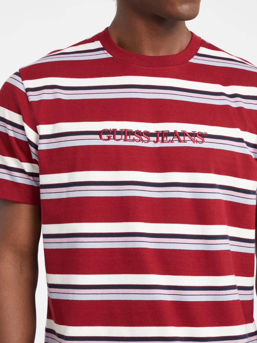 Regular Striped Embroidered Logo Tee - Image 3