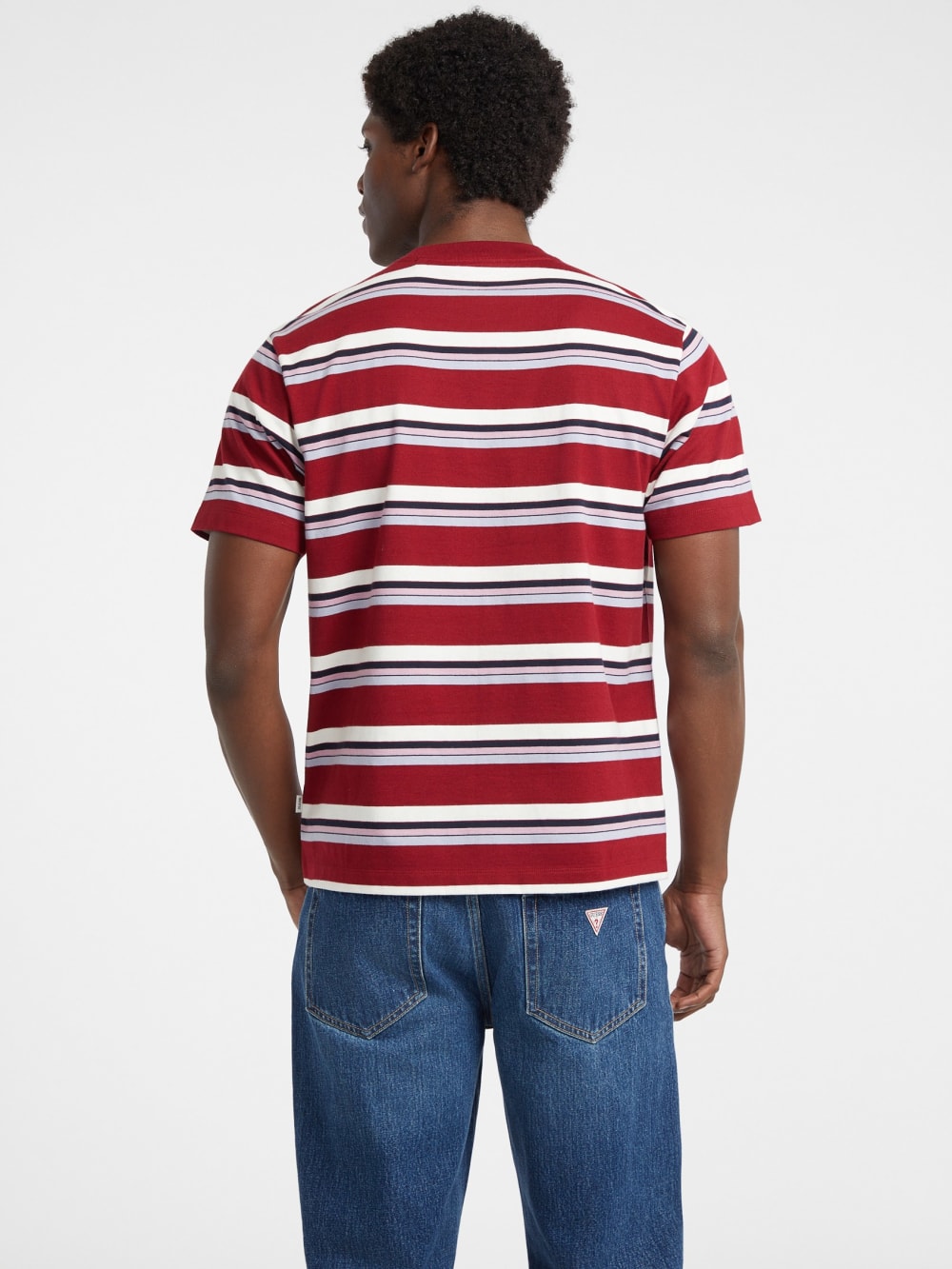 Regular Striped Embroidered Logo Tee - Image 4