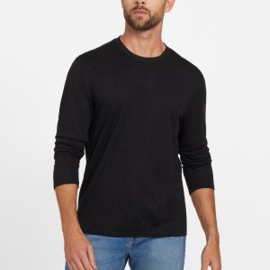 Textured Knit Long-Sleeve Top