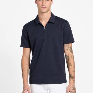 Eco Percy Textured Zip Polo