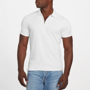 Eco Percy Textured Zip Polo