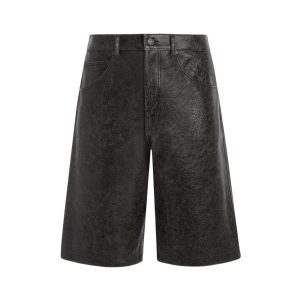 Cracked Leather Shorts