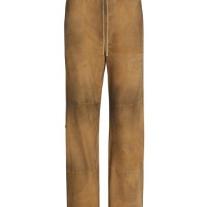 suede snap-button relaxed pant