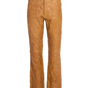 crinkle leather pant