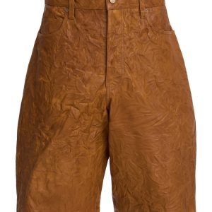 crinkle leather short