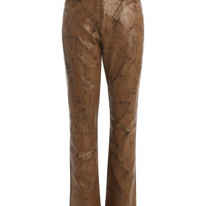 peeled flare jeans