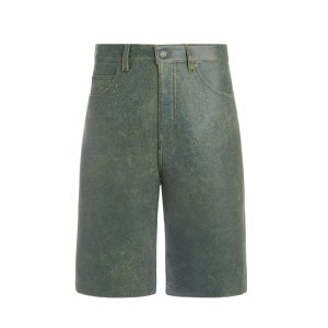 crackle leather short