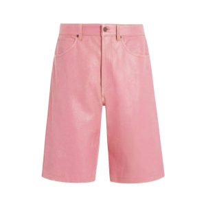 Cracked Leather Shorts
