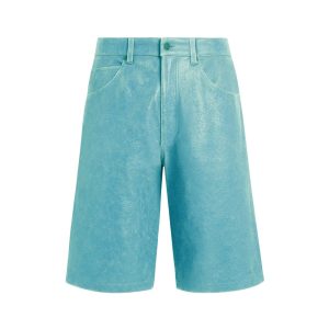 Cracked Leather Shorts